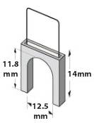 Agrafes plates 12,5mm boîte de 200 pour JY-669