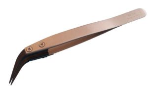 Brucelle pointes coudées fines et arrondies en carbone