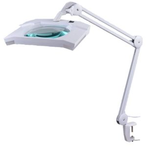 Lampe loupe rectangulaire LED 5 dioptries avec régulateur