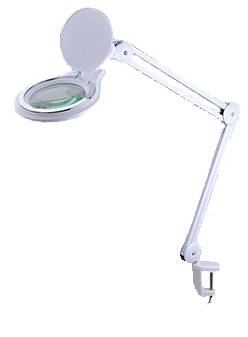 Lampe loupe ronde LED 3 et 5 dioptries interchangeable avec régulateur