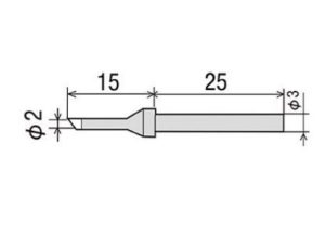 Panne biseautée diamètre 2mm pour CS-21