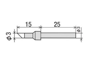 Panne biseautée diamètre 3mm pour CS-21