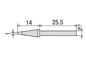 Panne biseautée diamètre 1mm pour CS-21