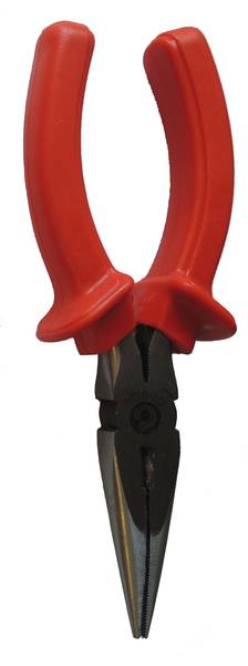 Pince à becs demi-ronds droits isolée