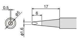 Panne tournevis largeur 1,6mm pour RX701AS - RX711AS - CXR41