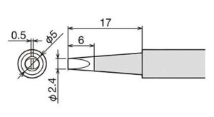 Panne tournevis largeur 2,4mm pour RX701AS - RX711AS - CXR41