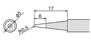 Panne conique Ø 1mm pour RX701AS - RX711AS - CXR41