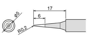 Panne conique Ø 0,4mm pour RX701AS - RX711AS - CXR41