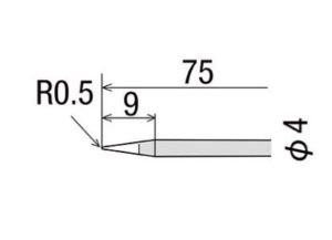 Panne conique Ø 1mm pour série KX-xx