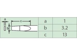 Panne tournevis 3,2mm pour série KX-xx