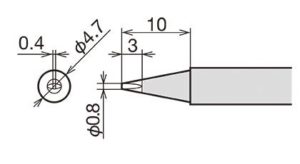 Panne tournevis largeur 0,8mm pour RX802AS - RX852AS - RX822AS