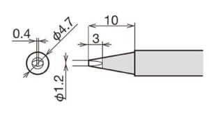 Panne tournevis largeur 1,2mm pour RX802AS - RX852AS - RX822AS