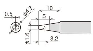 Panne tournevis largeur 1,6mm pour RX802AS - RX852AS - RX822AS