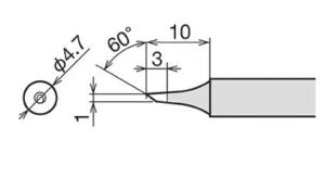 Panne biseautée Ø 1mm pour RX802AS - RX852AS - RX822AS