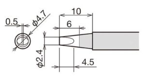 Panne tournevis largeur 2,4mm pour RX802AS - RX852AS - RX822AS