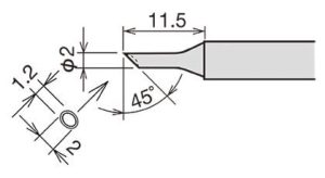 Panne mini vague Ø 2mm pour RX802AS - RX852AS - RX822AS