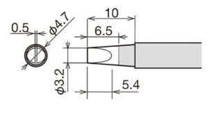Panne tournevis largeur 3,2mm pour RX802AS - RX852AS - RX822AS