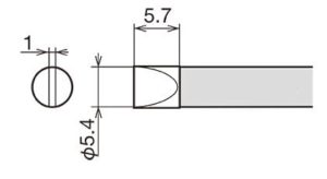 Panne tournevis largeur 5,4mm pour RX802AS - RX852AS - RX822AS