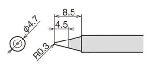 Panne conique Ø 0,6mm pour RX802AS - RX852AS - RX822AS