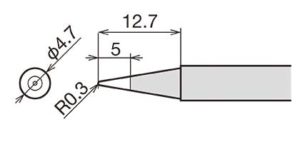 Panne conique Ø 0,6mm pour RX802AS - RX852AS - RX822AS