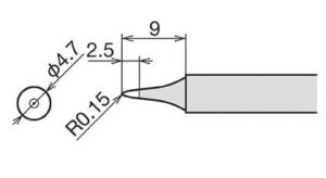 Panne conique Ø 0,3mm pour RX802AS - RX852AS - RX822AS