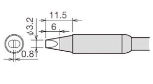 Panne tournevis largeur 3,2mm pour RX852AS - RX822AS