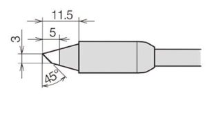 Panne biseautée Ø 3mm pour RX852AS - RX822AS