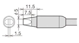 Panne tournevis largeur 5mm pour RX852AS - RX822AS
