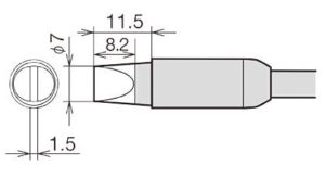 Panne tournevis largeur 7mm pour RX852AS - RX822AS