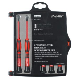 Boîte de 6 tournevis 1000V