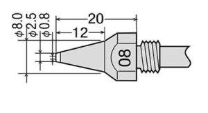 Buse diamètre 0,8mm pour TP100 - TP200
