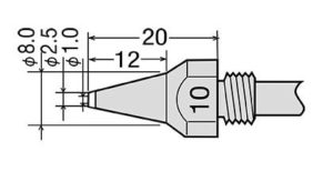 Buse diamètre 1,0mm pour TP100 - TP200