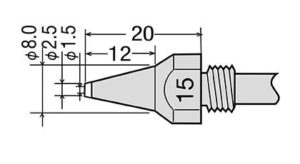 Buse diamètre 1,5mm pour TP100 - TP200