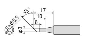 Panne biseautée 3,0mm pour TQ77 - TQ95
