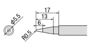 Panne conique 0,5mm pour TQ77 - TQ95