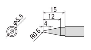 Panne conique Ø 1,0mm pour SVS500AS - PX-201 - PX-338