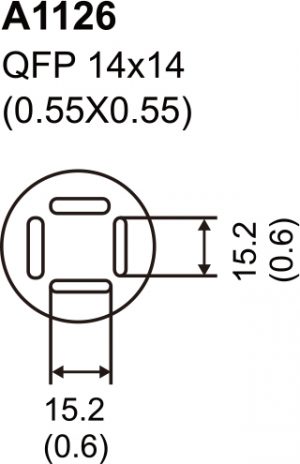 Buse QFP 14 x 14 pour SR-073