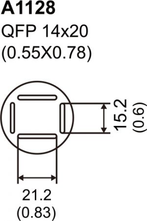 Buse QFP 14 x 20 pour SR-073
