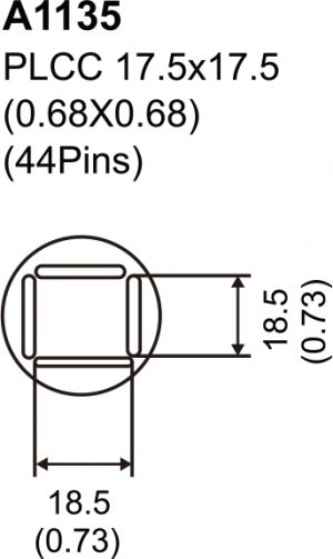 Buse PLCC 17,5 x 17,5 pour SR-073