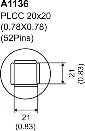 Buse PLCC 20 x 20 pour SR-073