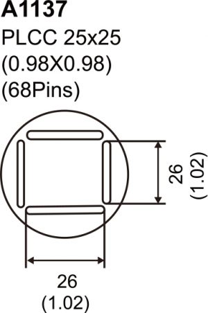 Buse PLCC 25 x 25 pour SR-073