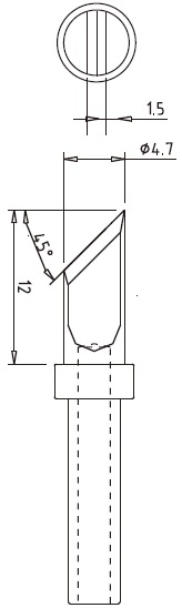 Panne biseautée plate pour TS2200 & 376D