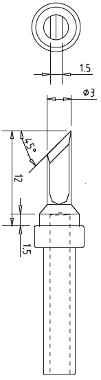 Panne biseautée plate pour TS2200 & 376D